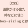 【CSS】box-sizingプロパティとは-レスポンシブにすると画像がはみ出る